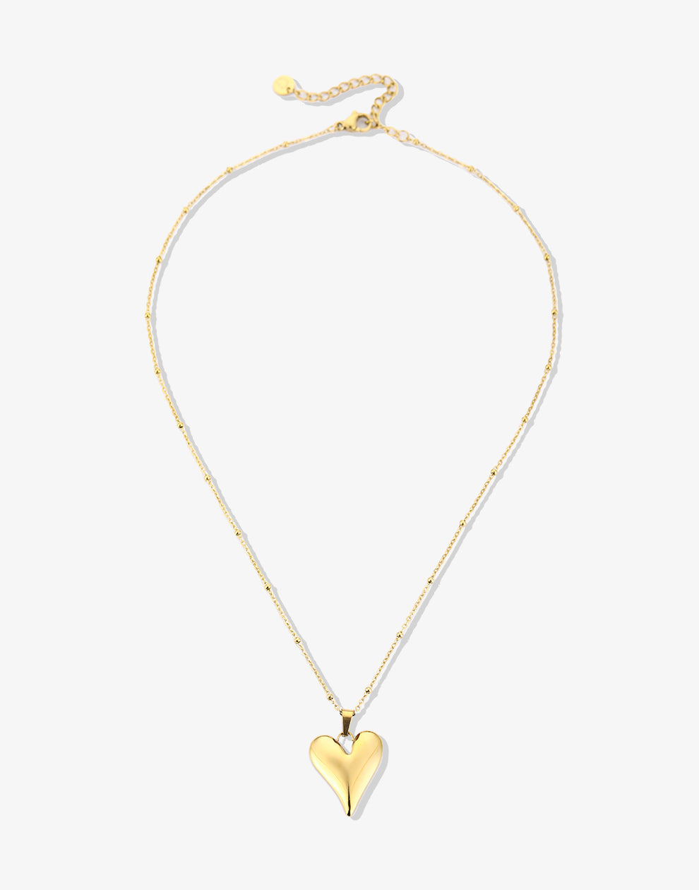 Ketting statement hart goudkleurig