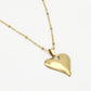 Ketting statement hart goudkleurig