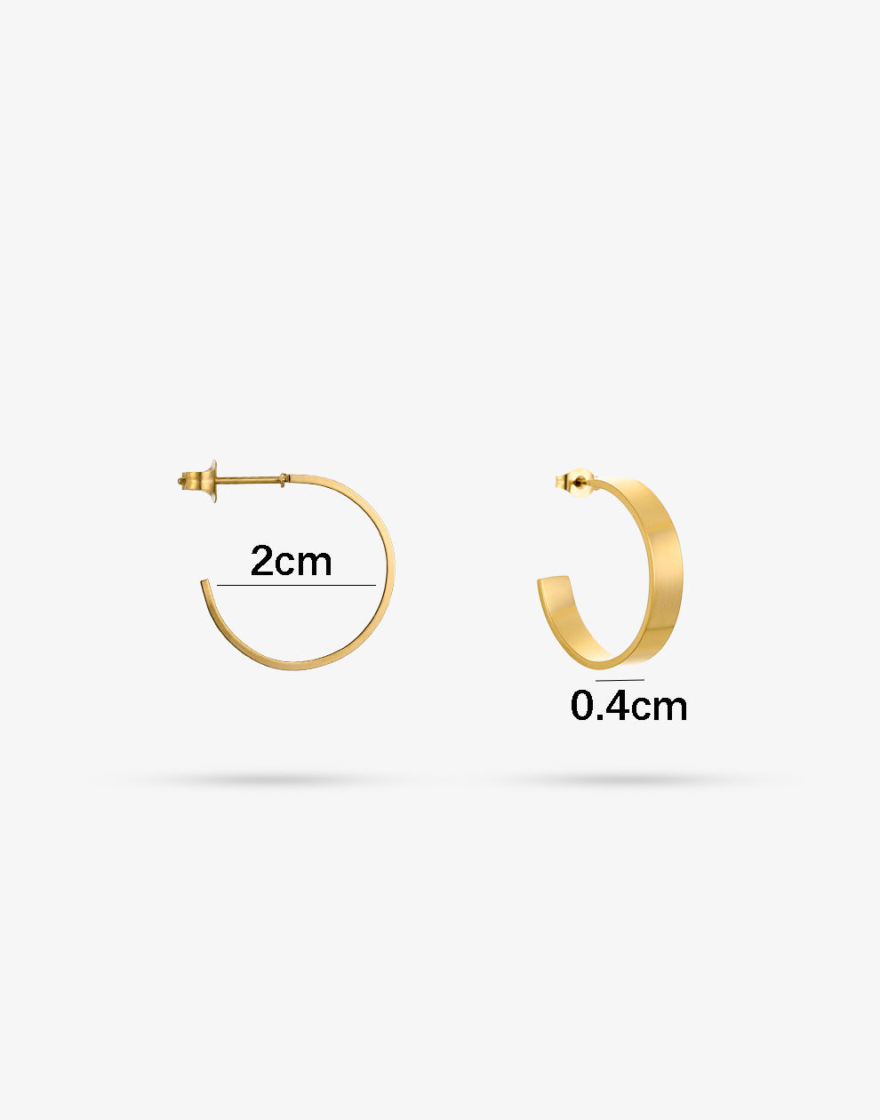 Flat hoops 2cm