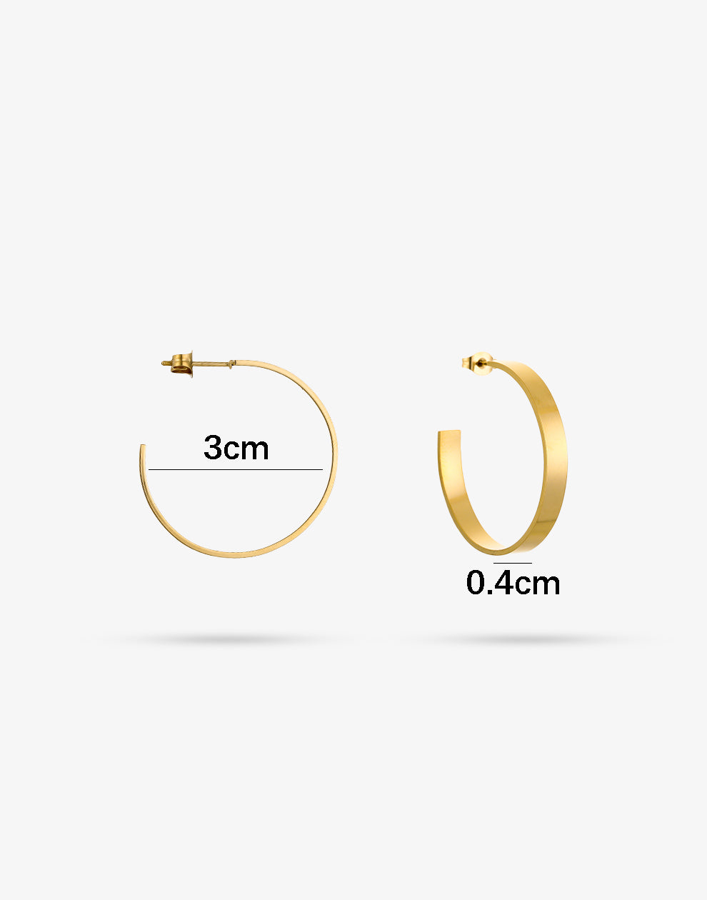 Flat hoops 3cm