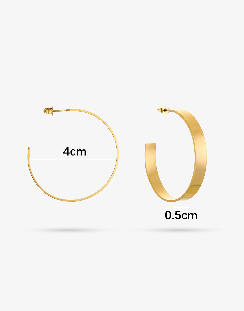 Flat hoops 4cm