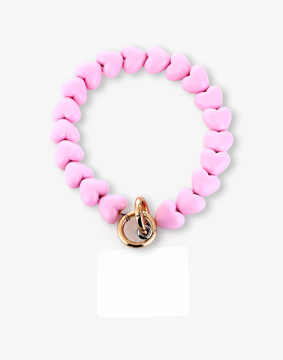 Telefoonkoordje roze hartjes