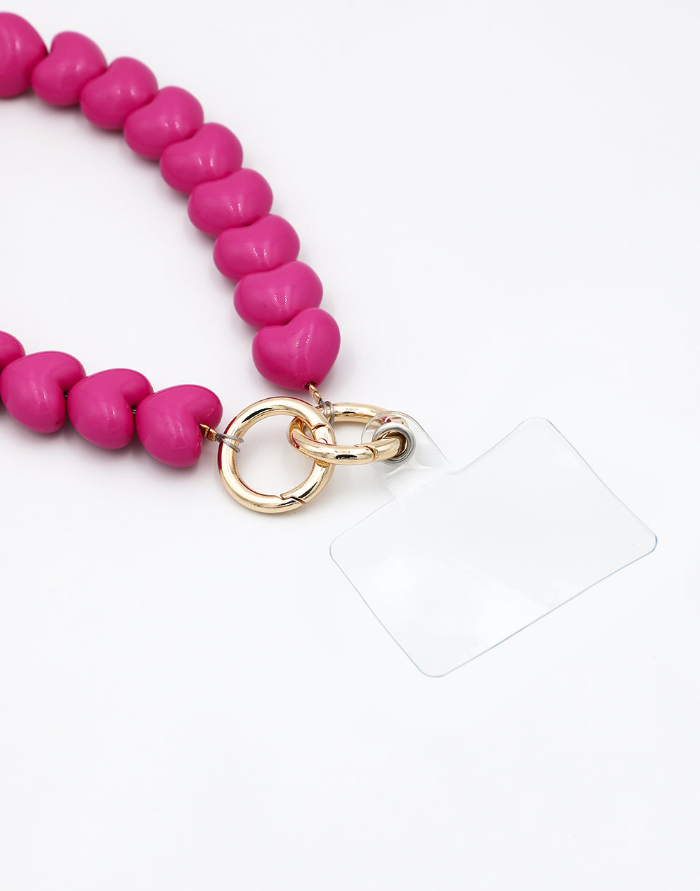 Telefonkabel fuchsiafarbene Herzen