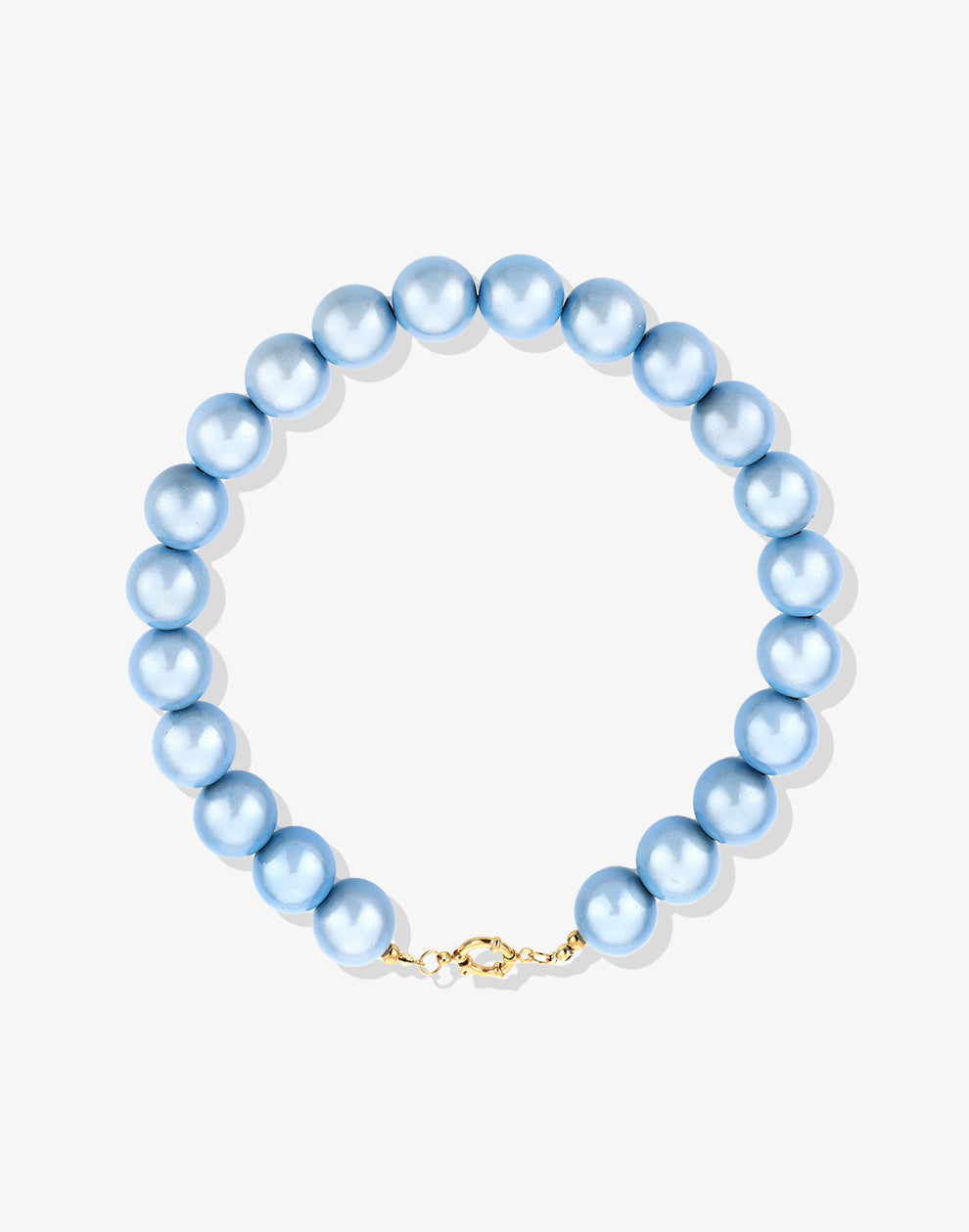 Pastellblaue Perlenkette