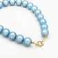 Pastellblaue Perlenkette