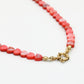 Kralenketting hartjes rood