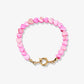 Kralenarmband hartjes roze