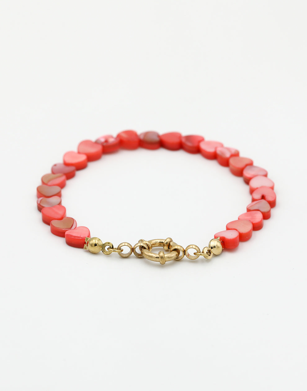 kralenarmband hartjes rood