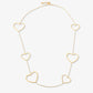 lange ketting grote harten goudkleurig