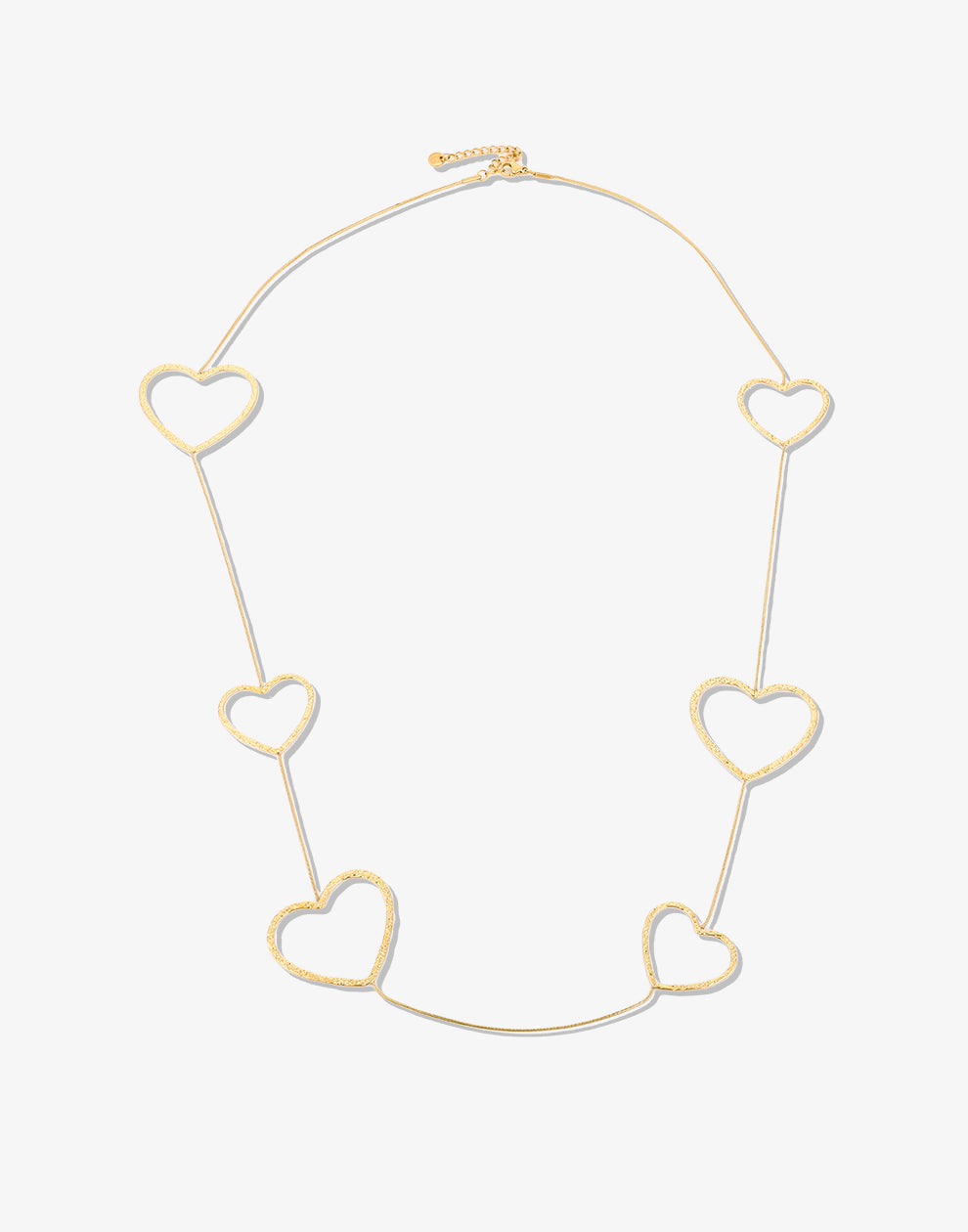 lange ketting grote harten goudkleurig