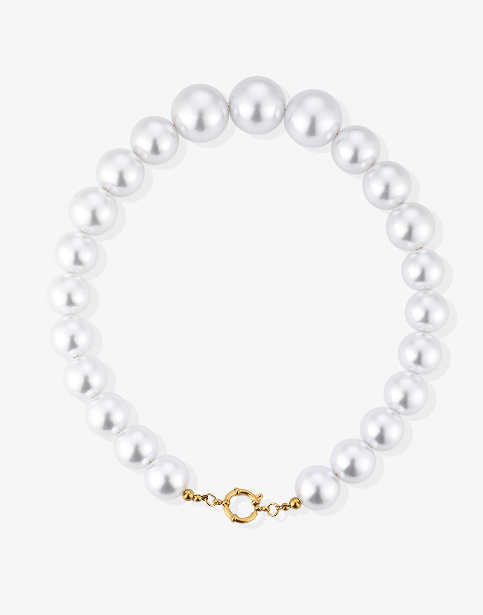 Kralenletting grof parelmoer met slotje