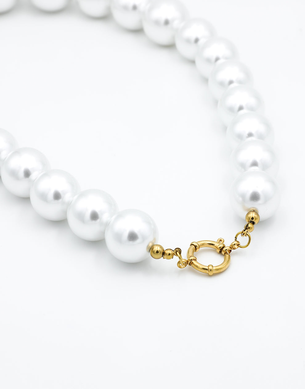 Kralenletting grof parelmoer met slotje