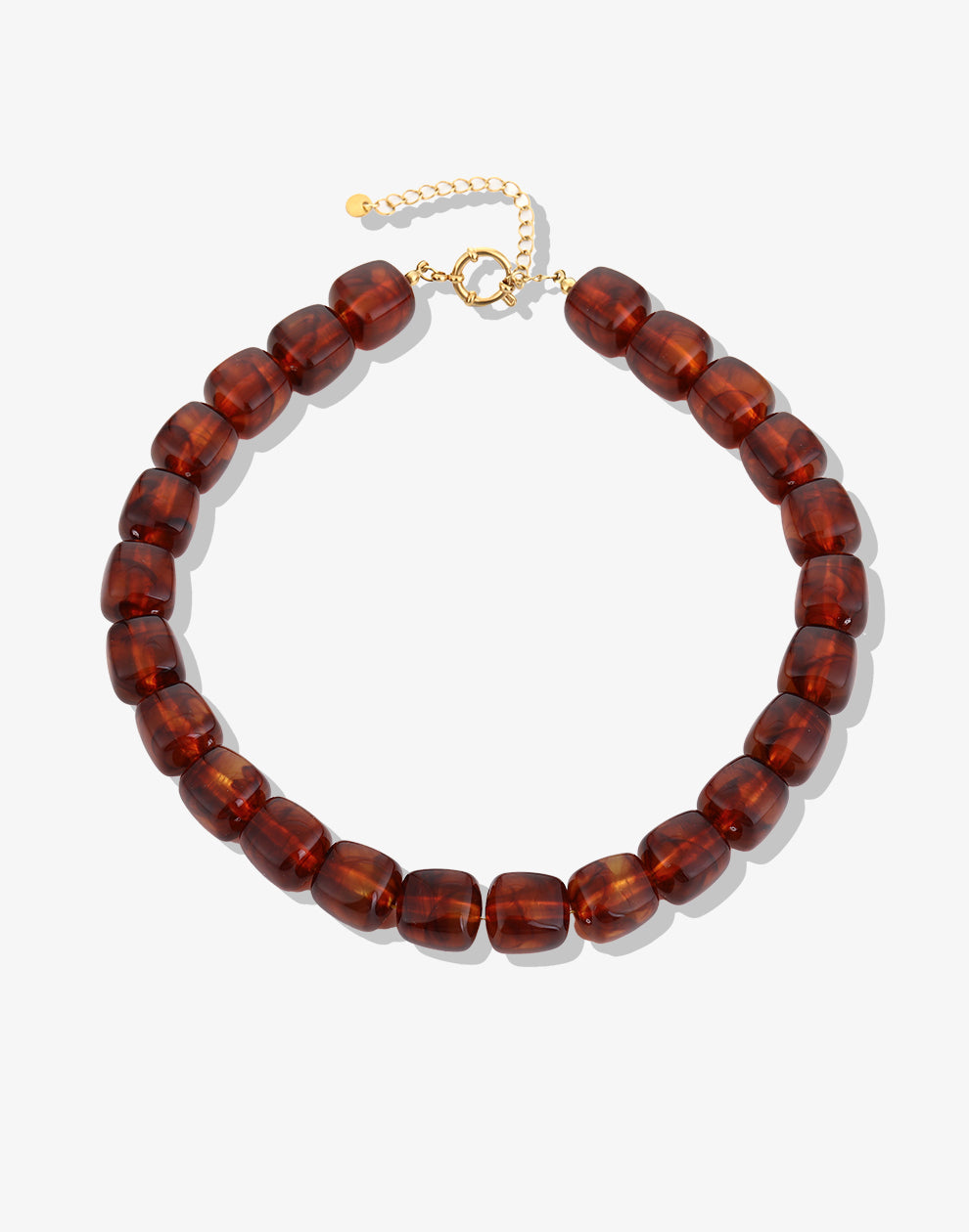 Chunky kralenketting resin bruin
