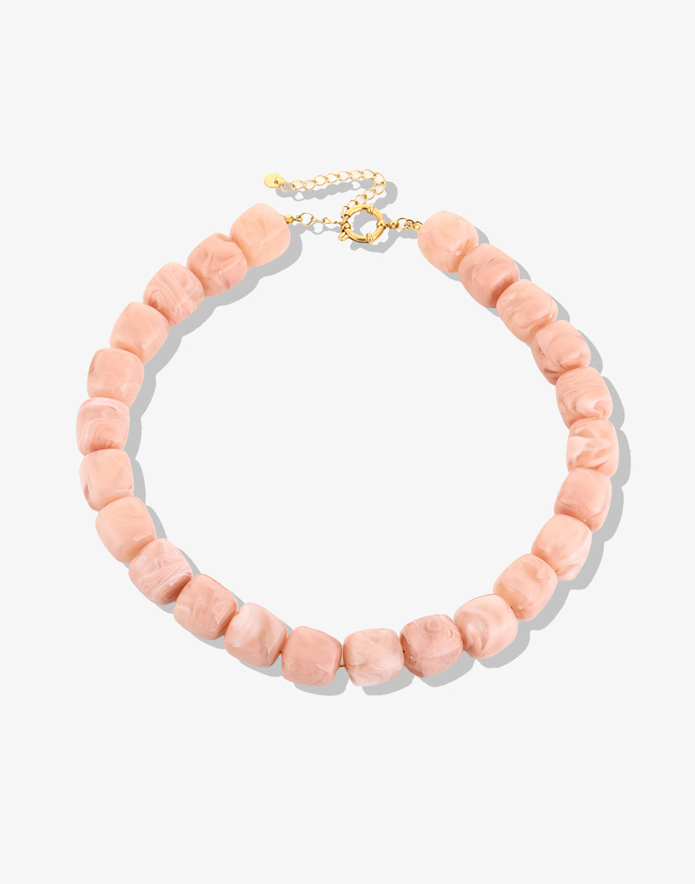 Chunky kralenketting resin roze