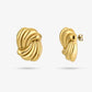 Statement earstud waves goudkleurig