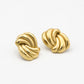 Statement earstud waves goudkleurig