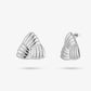 Statement earstud Triangle zilverkleurig