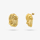 Statement oorstekers wave klein goudkleurig