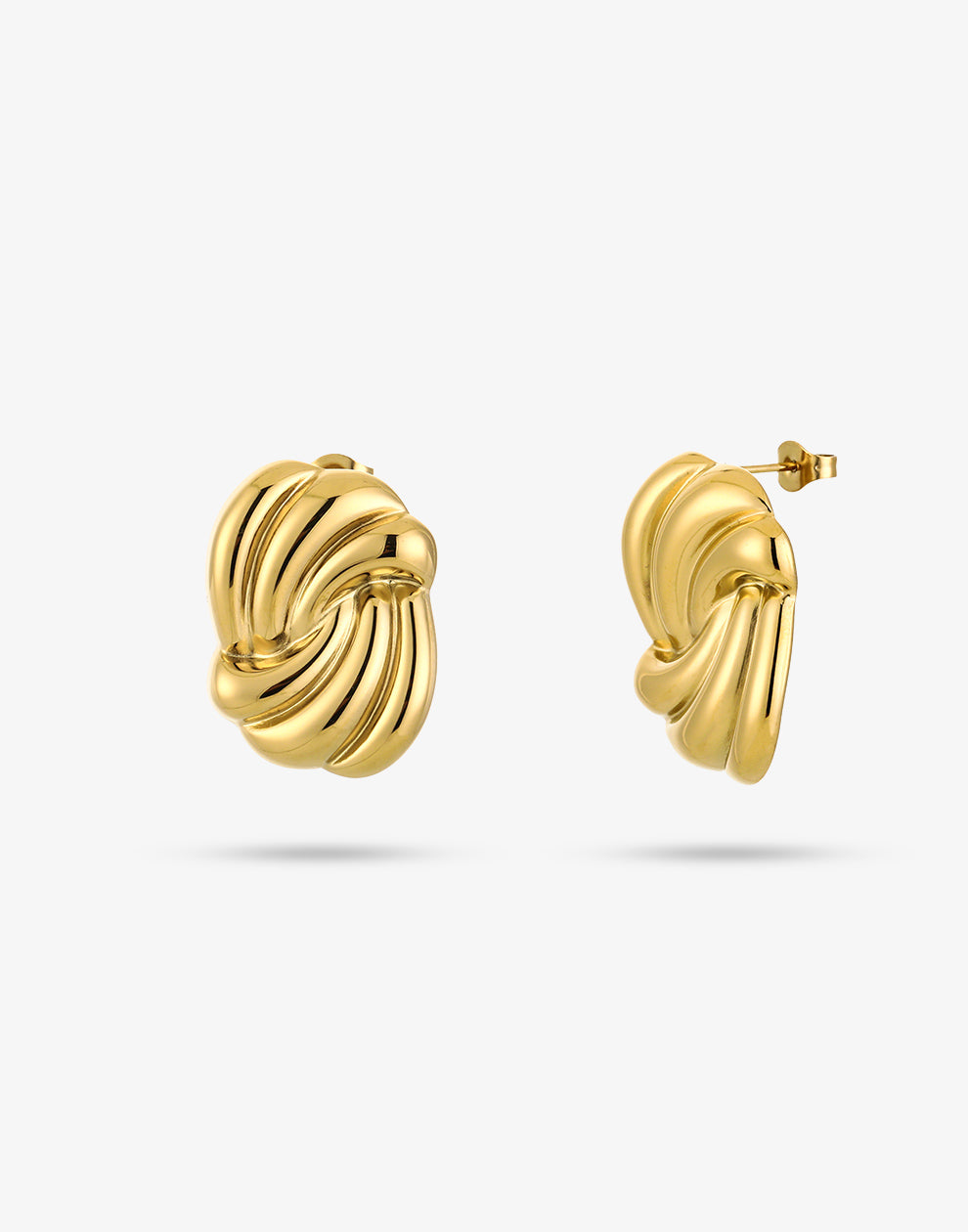 Statement oorstekers wave klein goudkleurig