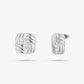 Vierkante statement studs 2cm zilverkleurig