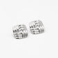 Vierkante statement studs 2cm zilverkleurig