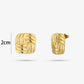 Vierkante statement studs 2cm goudkleurig
