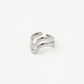 Ring double wave silver-colored