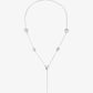 Y-ketting vintage hartjes zilverkleurig