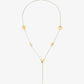 Y-ketting vintage hartjes goudkleurig