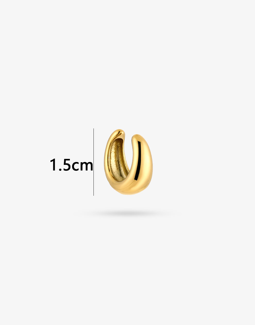 Earcuff thick goudkleurig