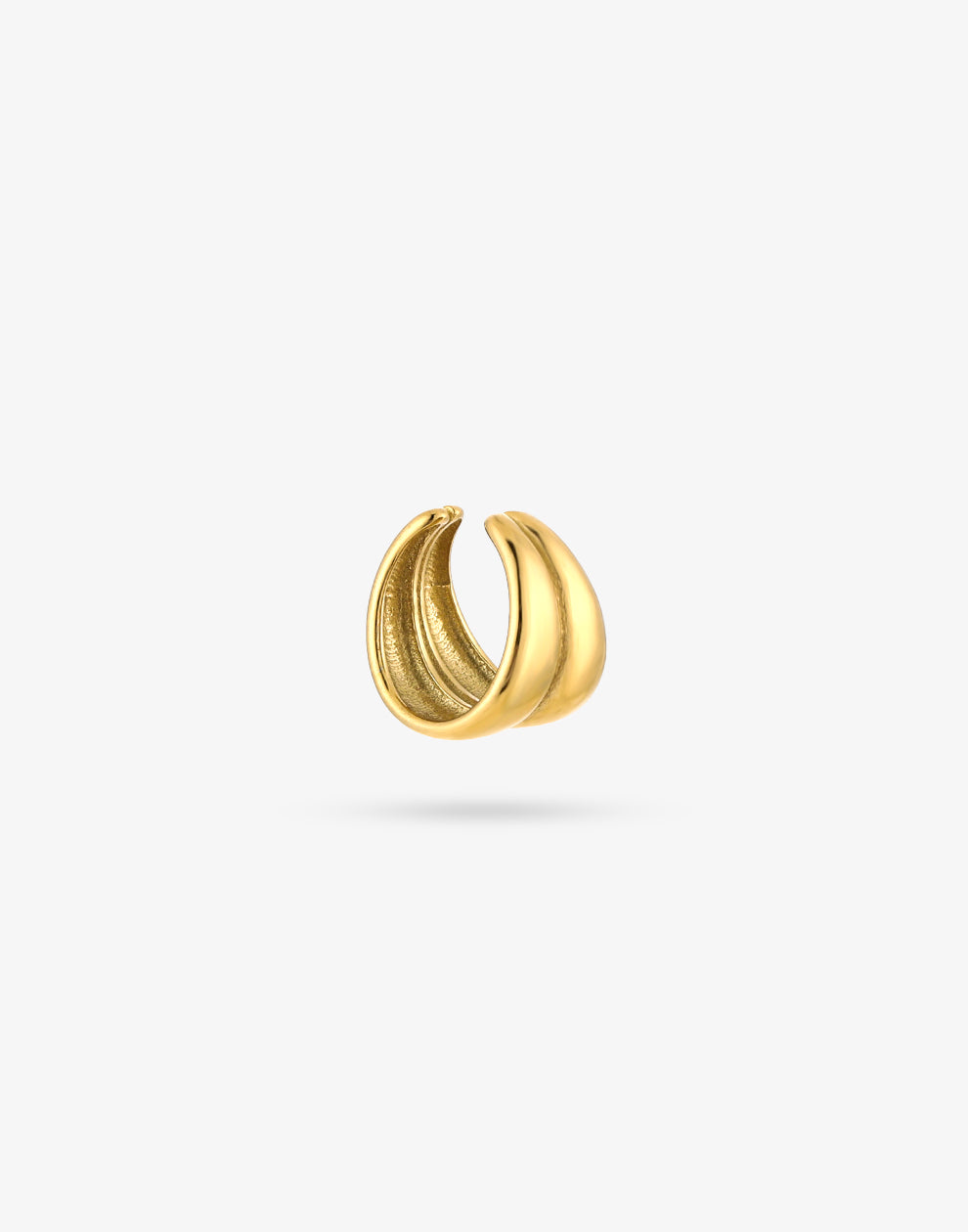 Earcuff thick dubbel goudkleurig