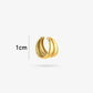 Earcuff thick dubbel goudkleurig