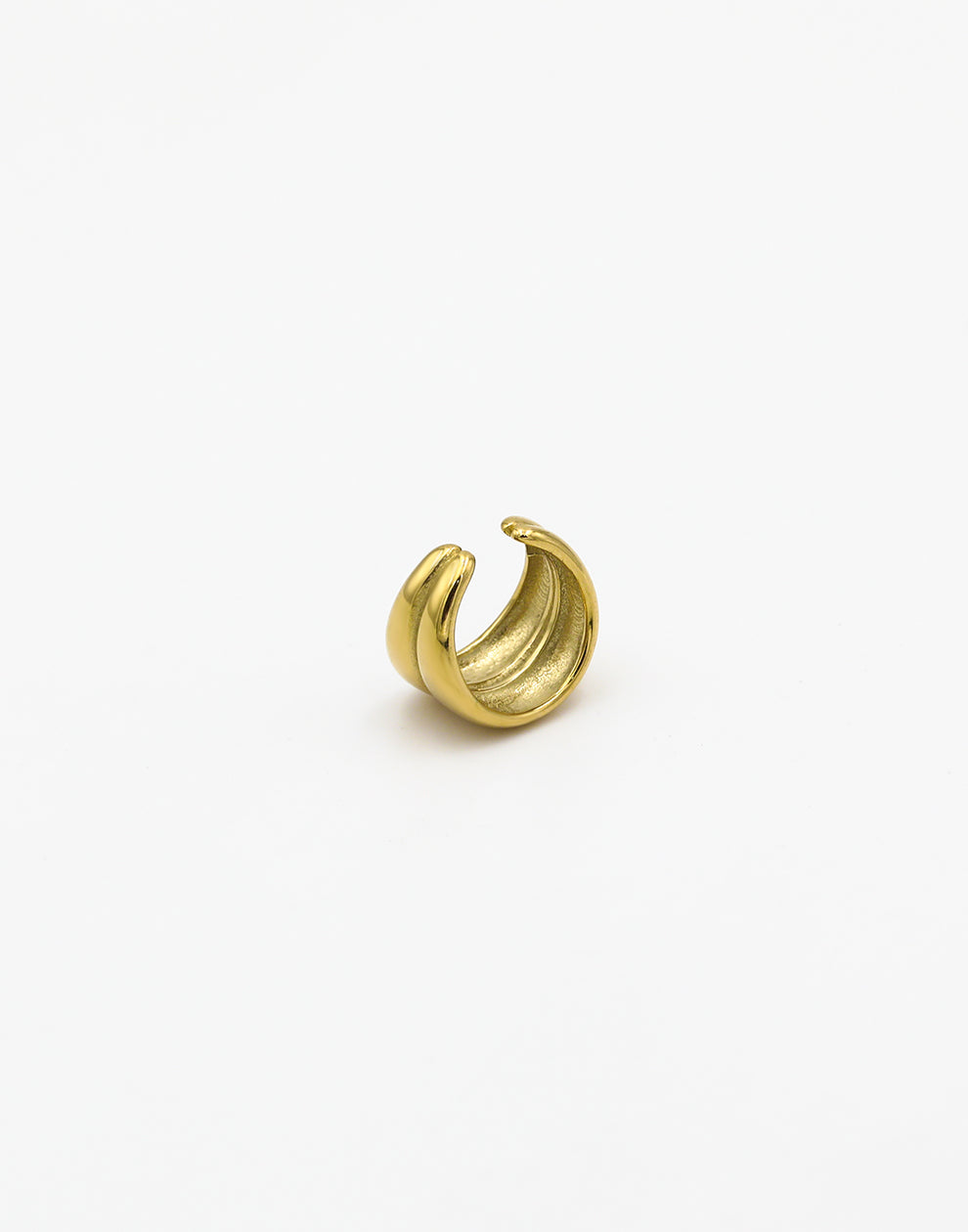 Earcuff thick dubbel goudkleurig