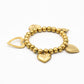 Kralen armband met harten bedels
