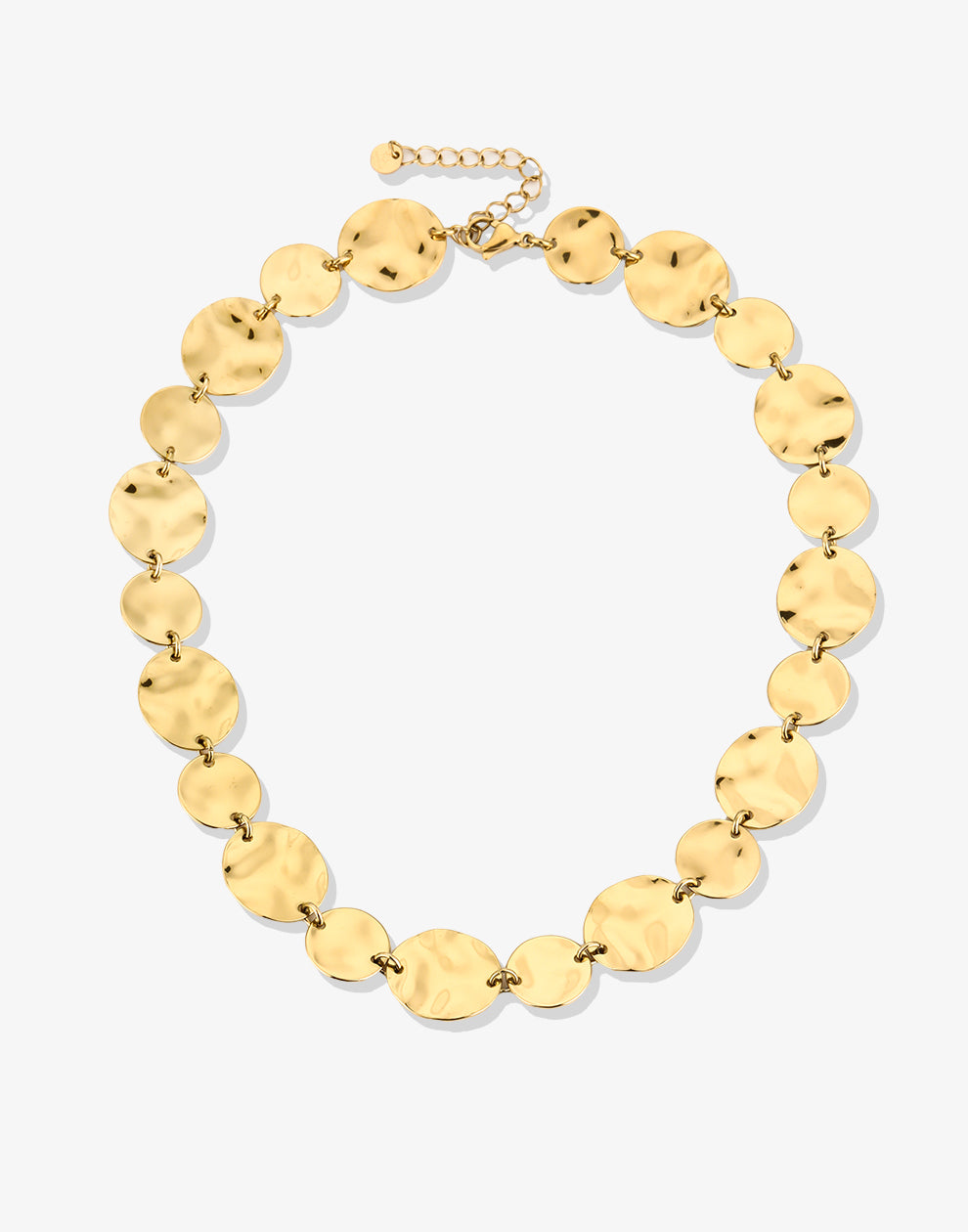 Ketting met geslagen munten goudkleurig