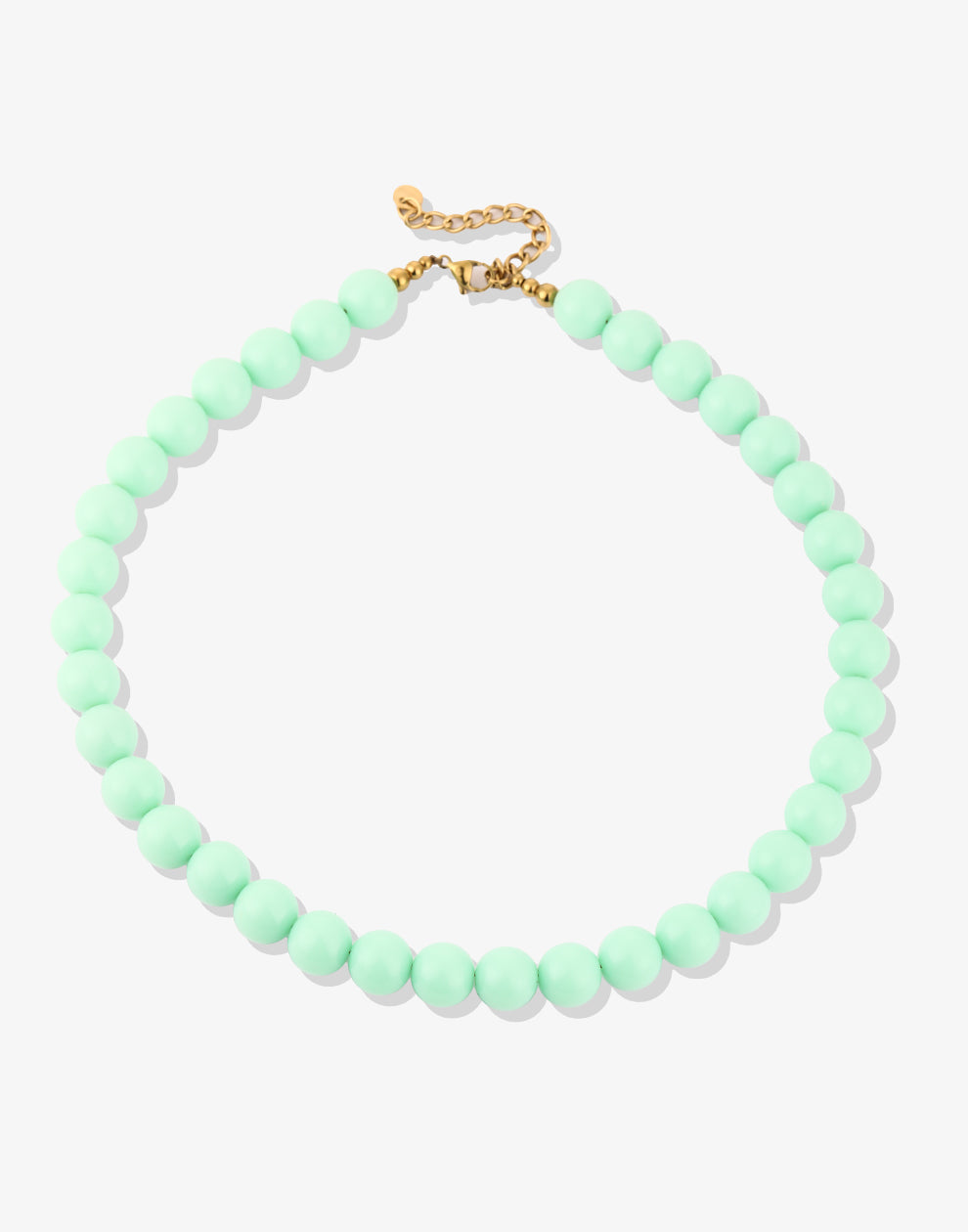 Mintgroene kralenketting