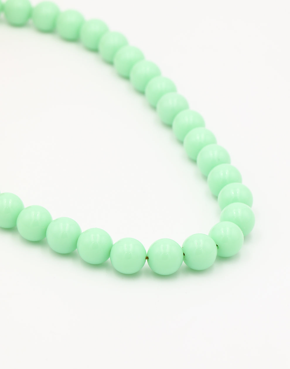 Mintgroene kralenketting