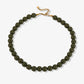 Olive green bead necklace