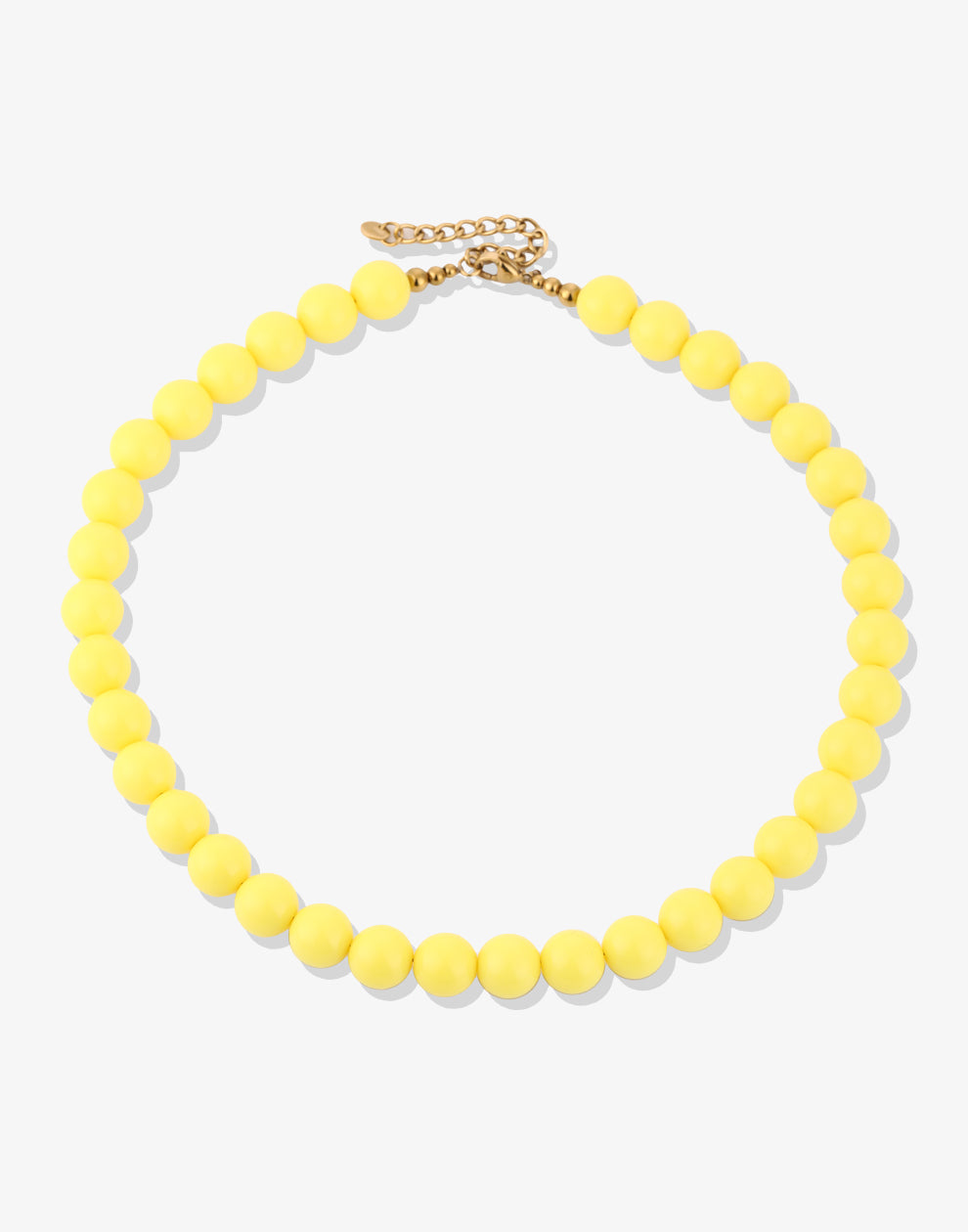 Gele kralenketting