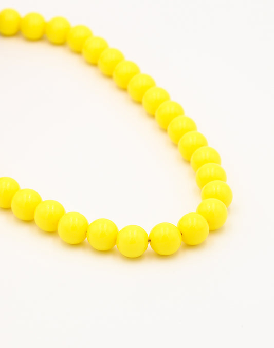 Gele kralenketting