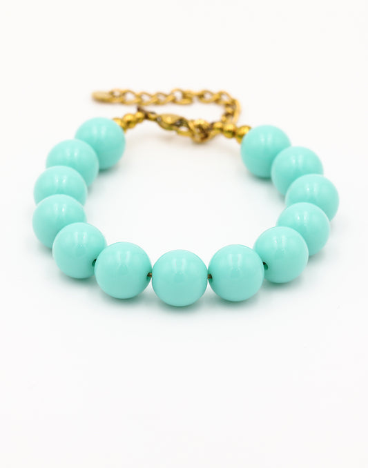 Lichtblauwe kralenarmband