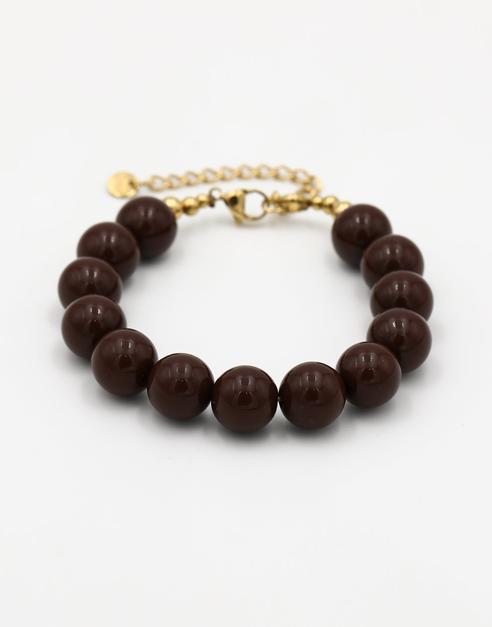 Bruine kralenarmband