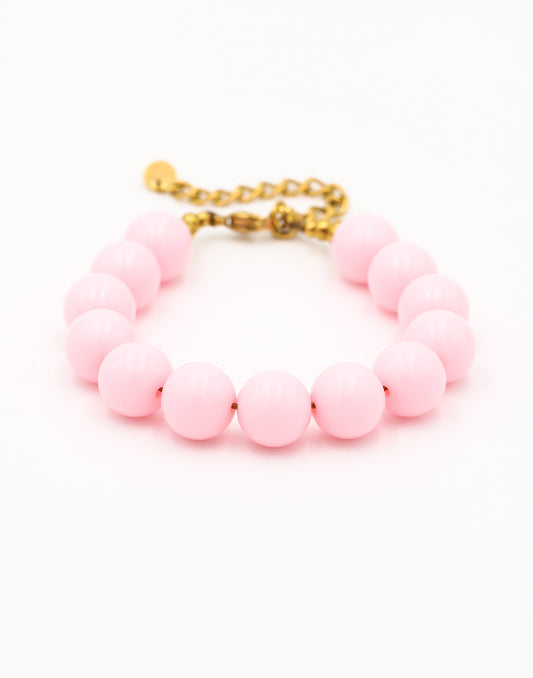 Roze kralenarmband