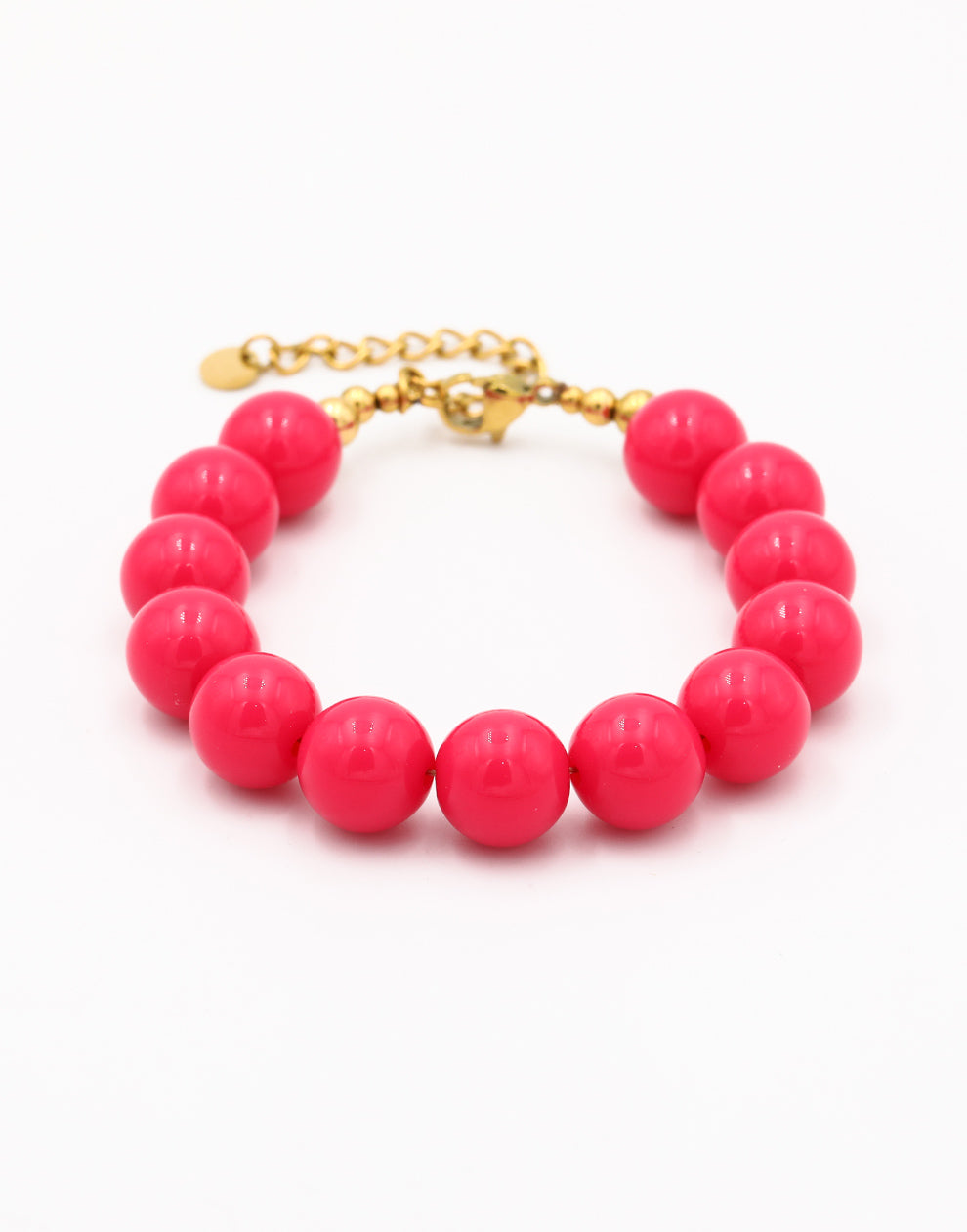 Fuchia kralenarmband