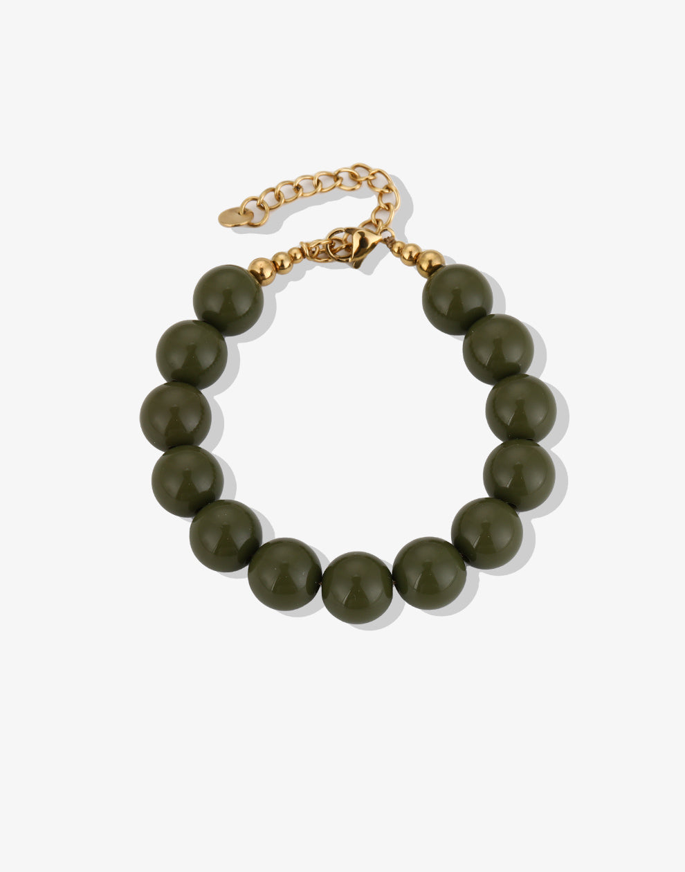 olijf groen kralenarmband