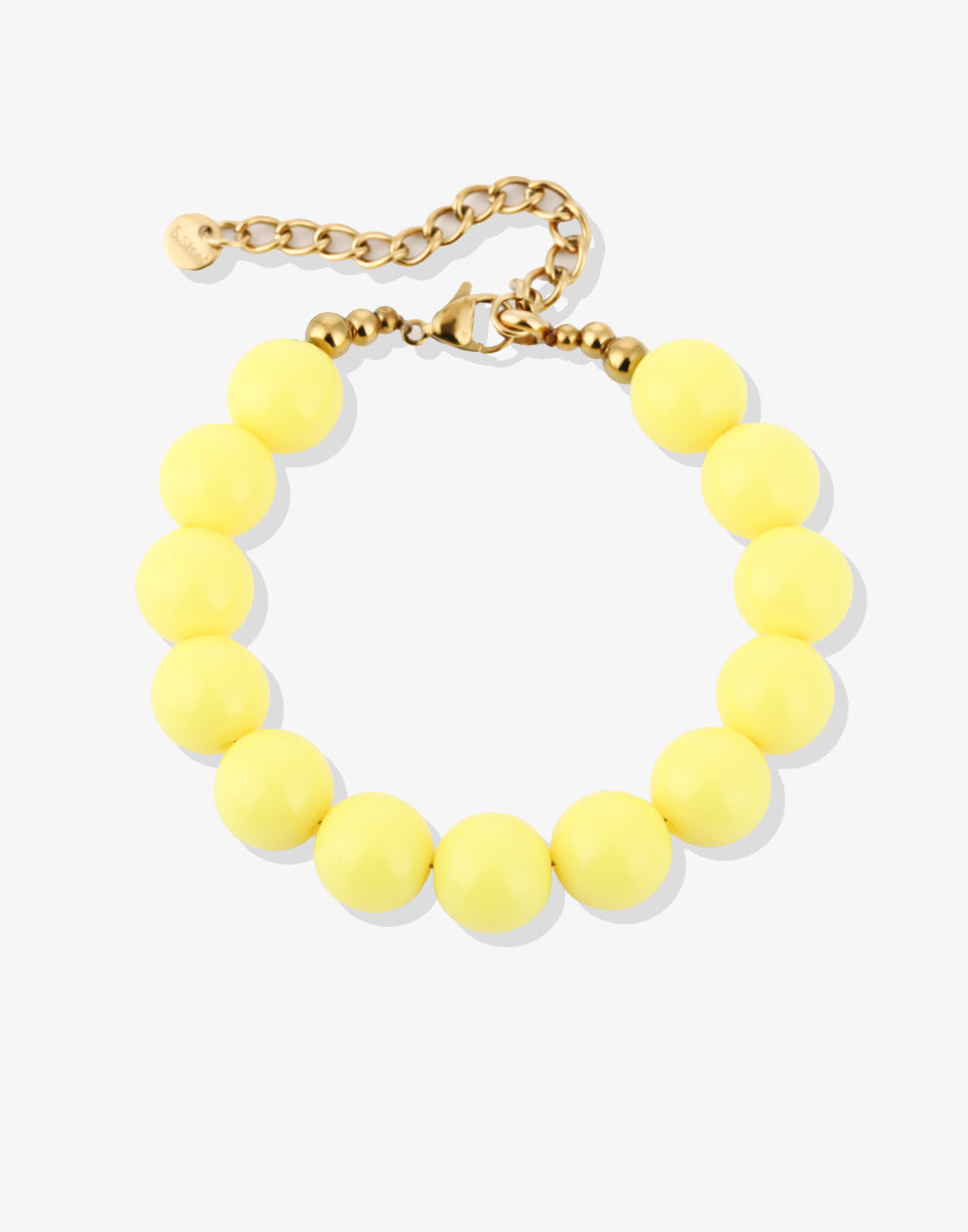 Gele kralenarmband
