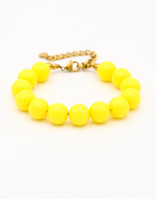 Gele kralenarmband