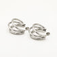 Triple hoop thin 30mm zilverkleurig