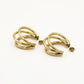 Triple hoop thin 30mm goudkleurig