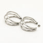 Triple hoop thin 40mm zilverkleurig